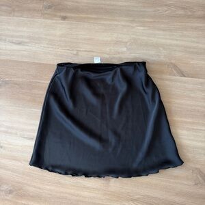 H&M Black Satin Mini Skirt